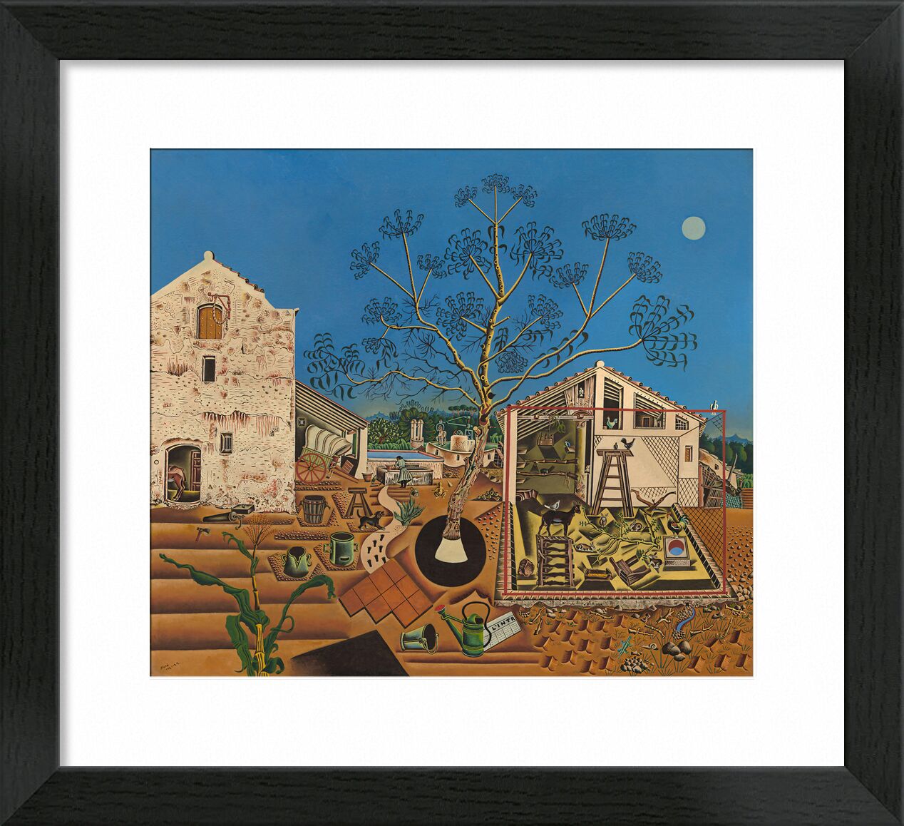 Der Bauernhof - Joan Miró von Bildende Kunst, Prodi Art, Kultur, Bauernhof, Joan Miró, Miro, Bauern, Felder