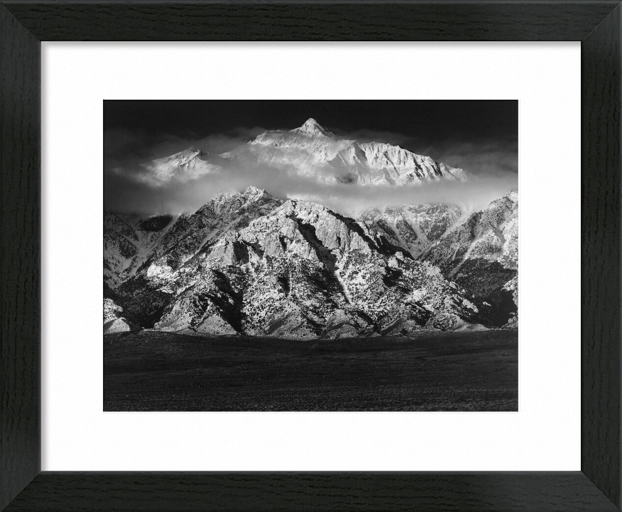 Mountain Williamson, Sierra Nevada - ANSEL ADAMS 1949 desde Bellas artes, Prodi Art, montañas, cielo, nubes, prado, blanco y negro, ANSEL ADAMS