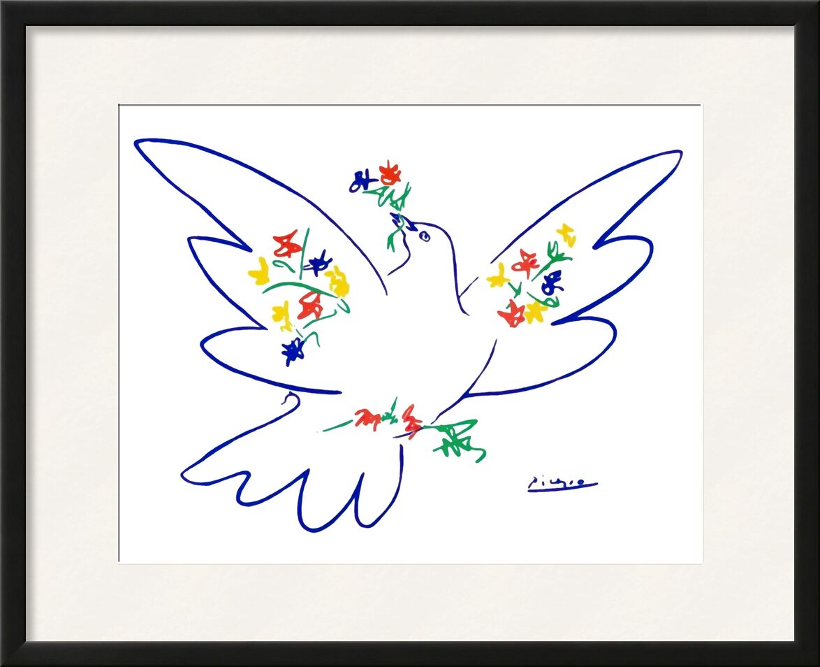 La colombe de paix - PABLO PICASSO de AUX BEAUX-ARTS, Prodi Art, PABLO PICASSO, dessin au crayon, dessin, amour, paix, colombe
