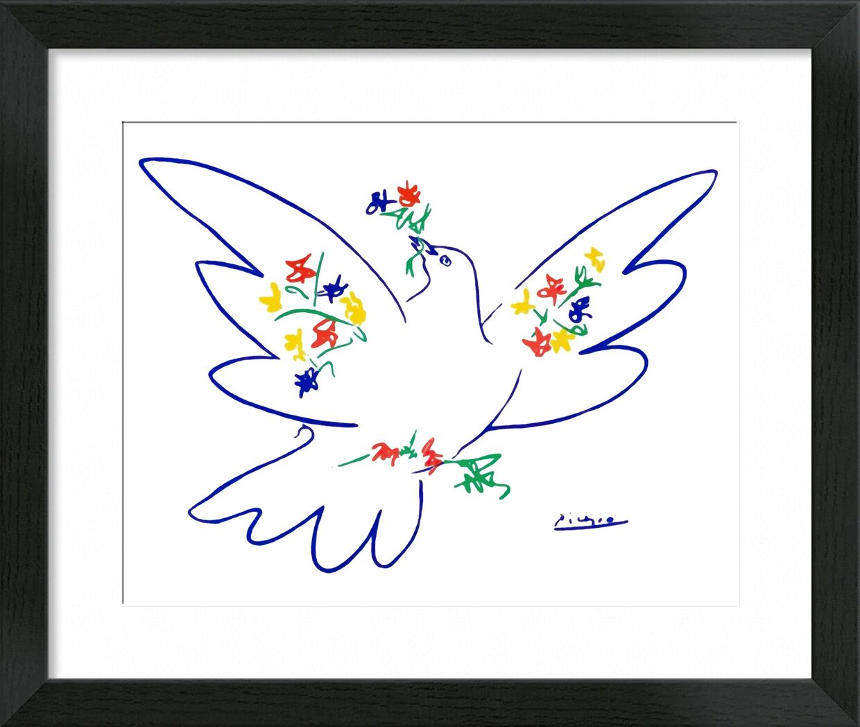 Dove of peace von Bildende Kunst, Prodi Art, PABLO PICASSO, Bleistiftzeichnung, Zeichnung, Liebe, Frieden, Taube
