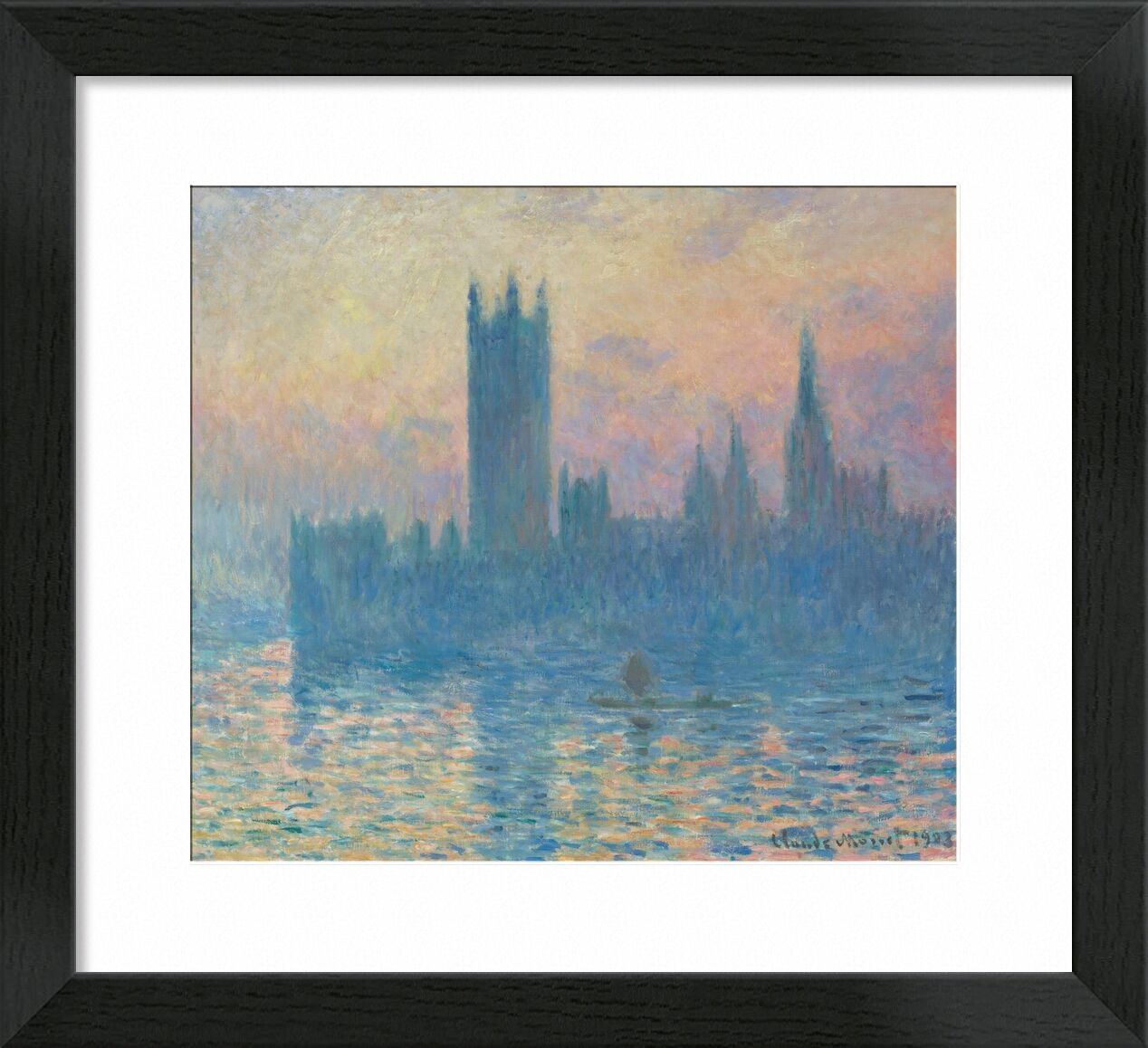 Houses of Parliament, London - CLAUDE MONET 1905 desde Bellas artes, Prodi Art, CLAUDE MONE, parlamento de Londres, parlamento, capital, Thames, Londres, río