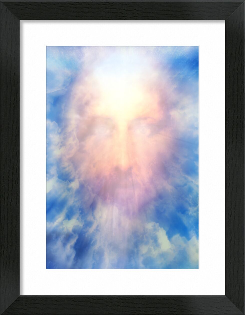 The Messiah in Glory from Adam da Silva, Prodi Art, clouds, blue, face, sky, paradise, smile, Jesus, christ, Messiah, glory, Prophet, kingdom, God