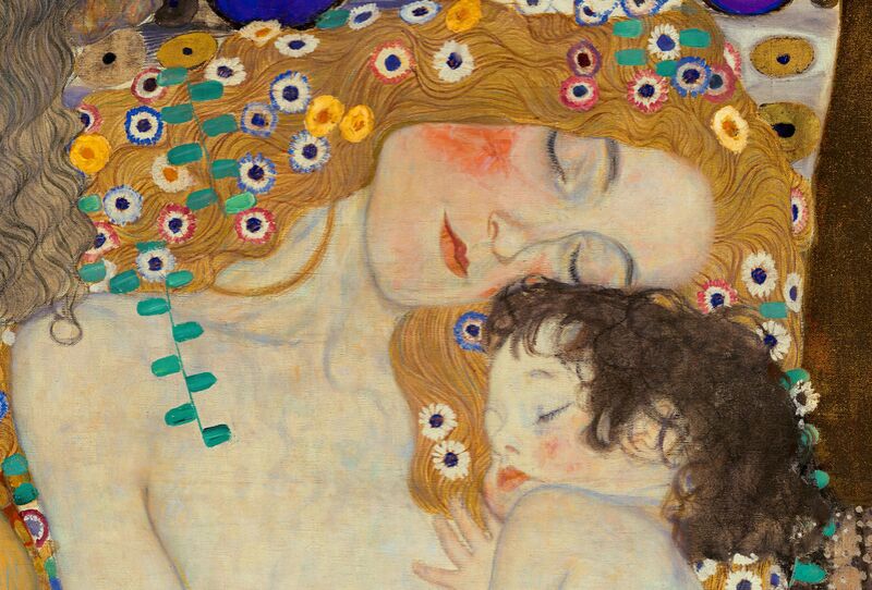 Mère et enfant (détail dans Les trois âges de la femme) - Gustav Klimt de Beaux-arts Decor Image