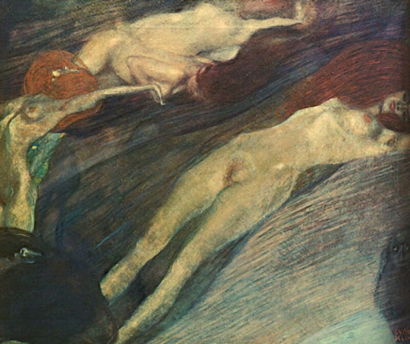L'Eau en Mouvement - Gustav Klimt de Beaux-arts Decor Image