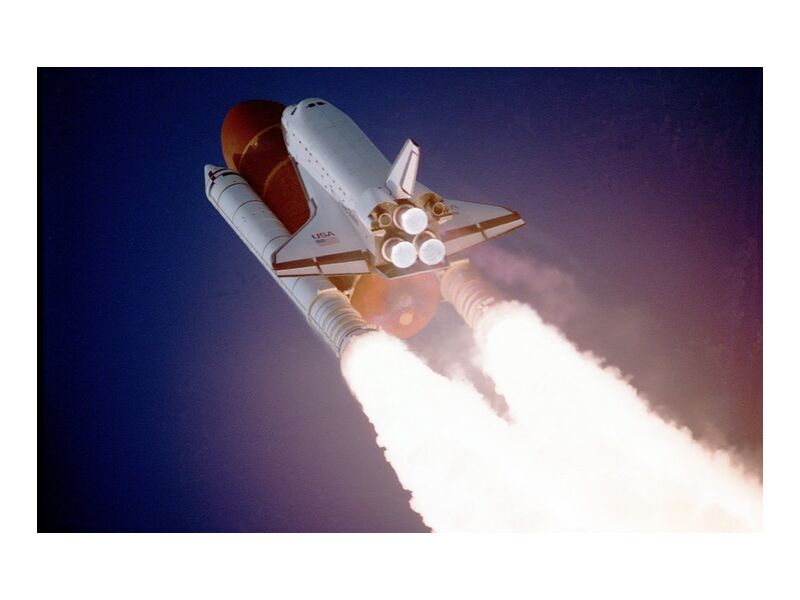Décollage de fusée de Pierre Gaultier, Prodi Art, navette spatiale, décollage, décollage, nasa, aérospatial, cosmos, la force de gravité, science, début, fusée, Feu, répulsion