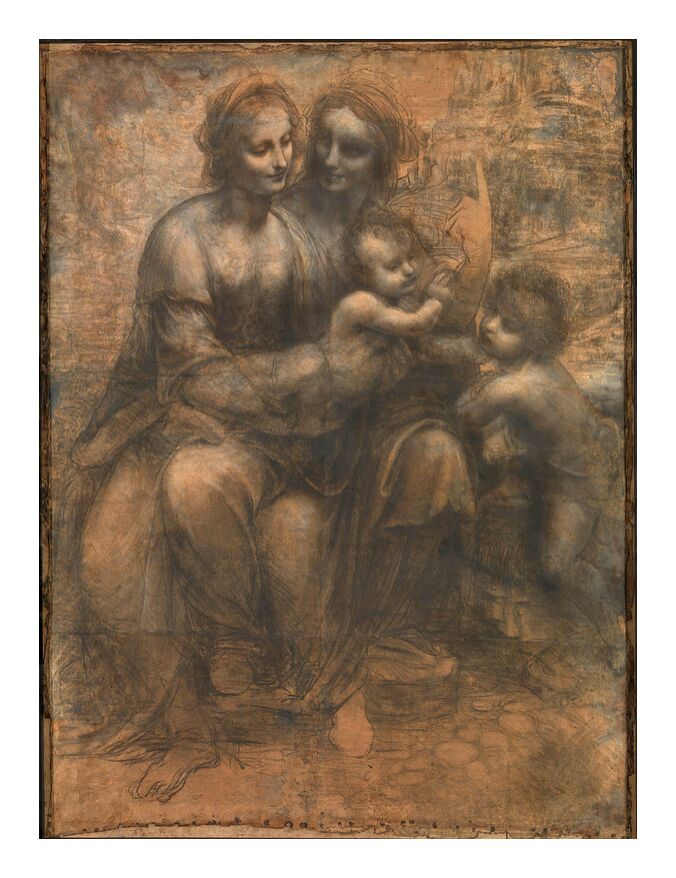 Life of JESUS in Art on Canvas Saint Anna with the Christ Child by La Tour 