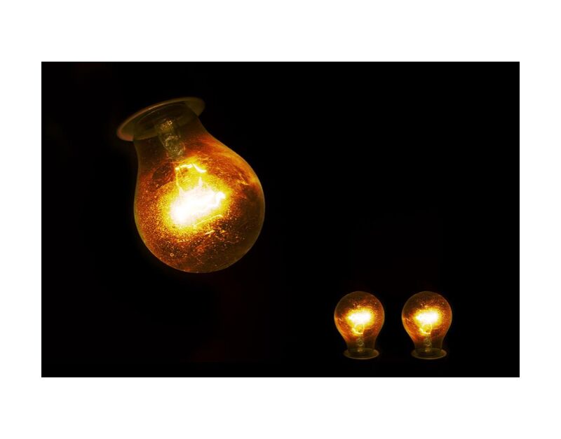 Electric light from Pierre Gaultier, Prodi Art, ball-shaped, bright, bulb, burnt, close-up, dark, electric, electrical, electricity, energy, glass, glow, heat, hot, idea, illuminated, incandescent, lamps, light, light, bulb, lighting, power, technology