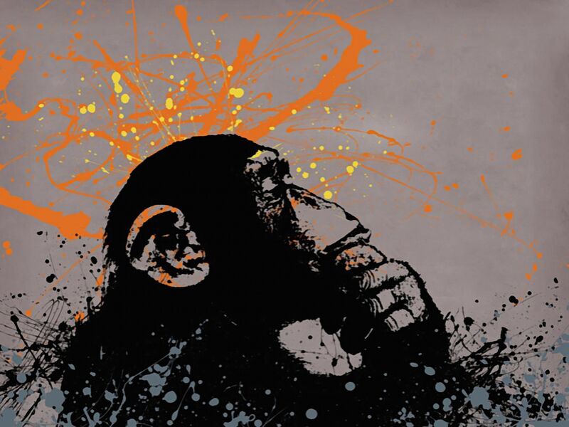 Thinker monkey - BANKSY von Bildende Kunst Decor Image