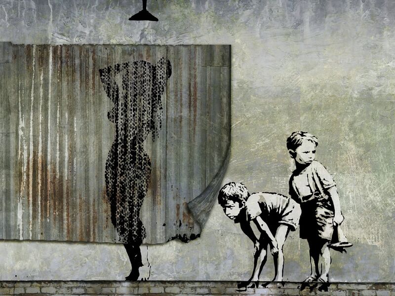 Shower Peepers - BANKSY from AUX BEAUX-ARTS Decor Image