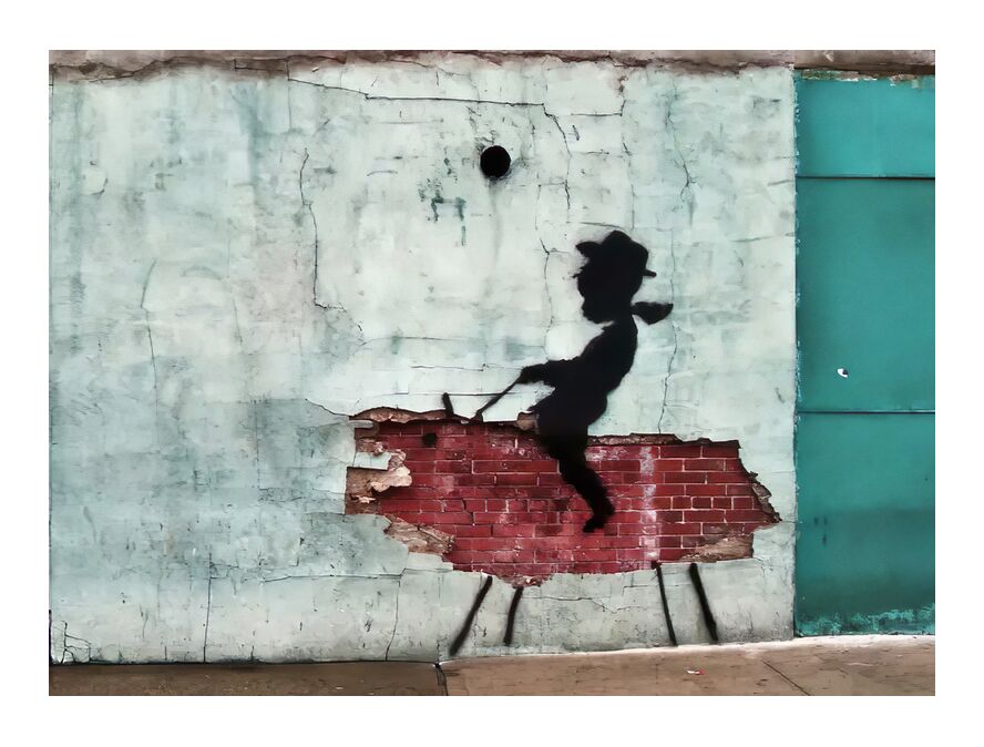 Cochon - BANKSY de AUX BEAUX-ARTS, Prodi Art, cow-boy, Banksy, cochon, art de rue