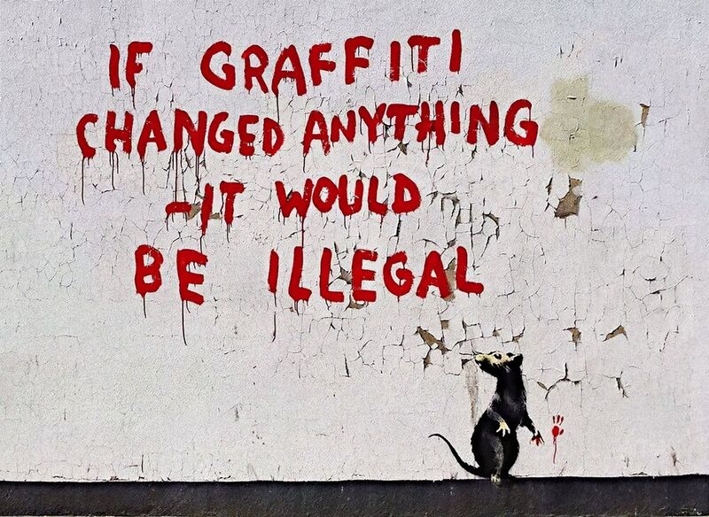 If Graffiti changed anything - BANKSY von Bildende Kunst Decor Image