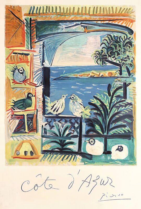 Côte d'Azur - The studio of Velazquez and his Pigeons  desde Bellas artes Decor Image