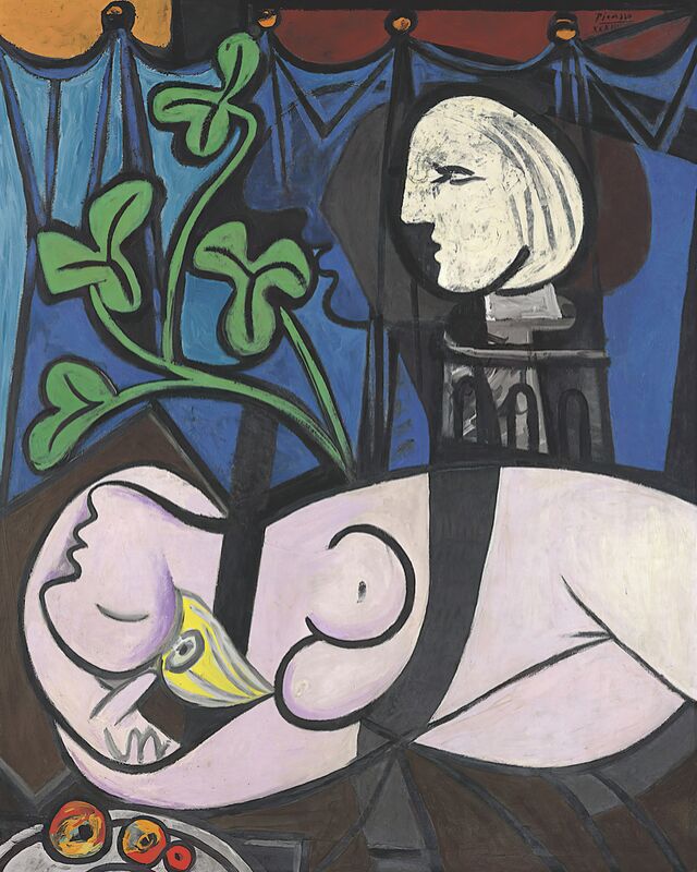 Nude, Green Leaves and Bust - Picasso von Bildende Kunst Decor Image