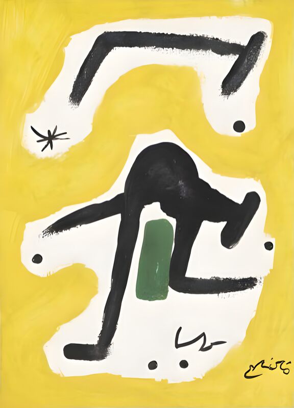 Femme, Oiseaux, Etoile, 1978 - Joan Miró de Beaux-arts Decor Image
