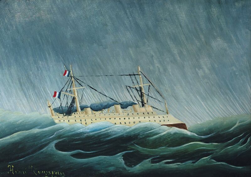 Le Navire dans la tempête de Beaux-arts Decor Image