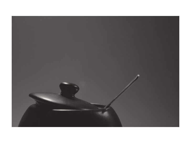 Casserole de Pierre Gaultier, Prodi Art, cuillère, monochrome, pot, cuisine, gros plan