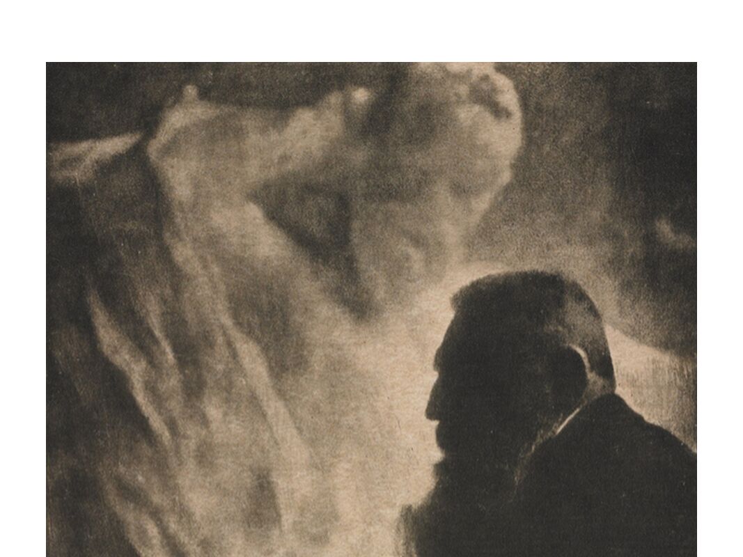 Portrait de Rodin. Photogravure dans Camera Work - Edward Steichen 1902 de AUX BEAUX-ARTS, Prodi Art, veille photo, auguste robin, Edward Steichen, noir et blanc, portrait, Robin