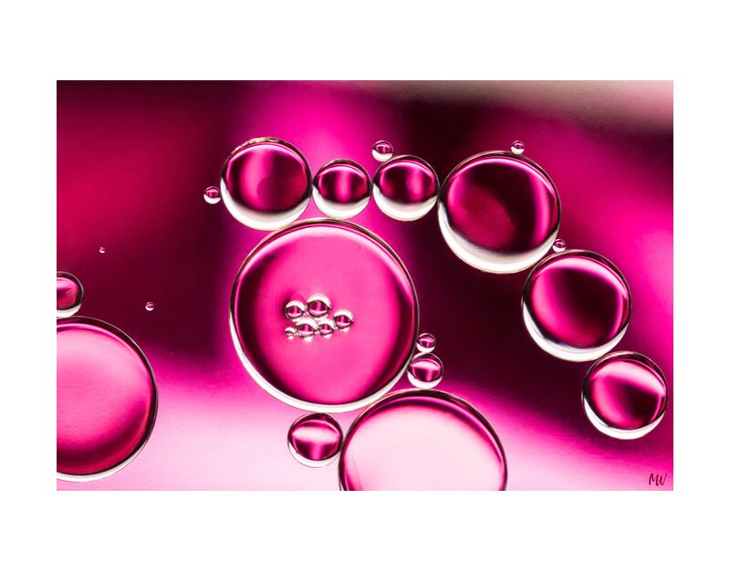 Oily bubbles #10 from Mickaël Weber, Prodi Art, droplets, goutelettes, drops, bubbles, Bulles, modern, modern, water, water, shapes, formes, fun, oily, oil, huile, color, macro, abstract, pink, purple