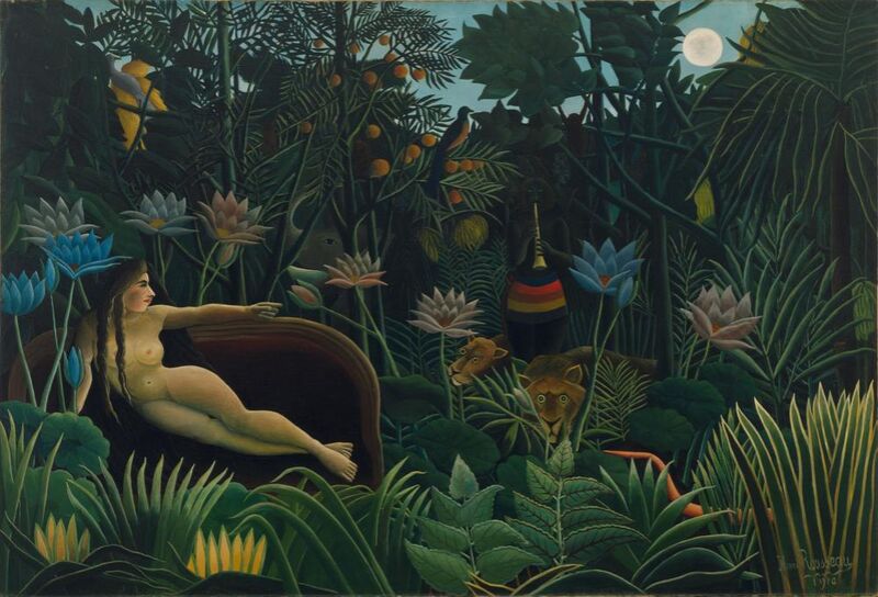 The dream desde Bellas artes, Prodi Art, bosque, salvaje, noche, luna, Rousseau, selva, soñar