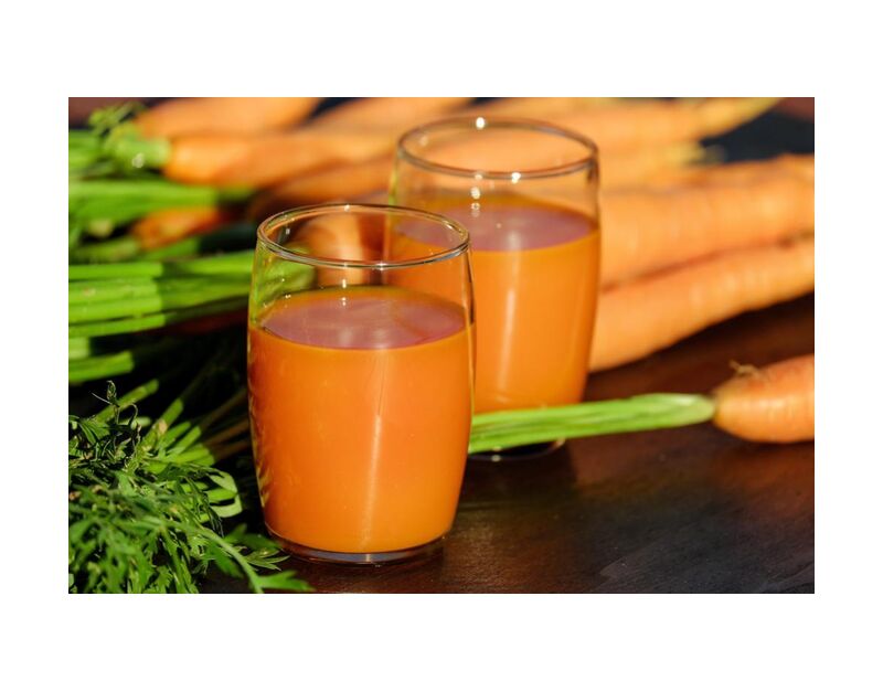 Carrot juice from Pierre Gaultier, Prodi Art, wooden, wood, vegetables, vegetable juice, table, orange, nutrition, leaf, juice, healthy, fresh, food, drinking glasses, delicious, color, close-up, carrots, carrot juice, beverage