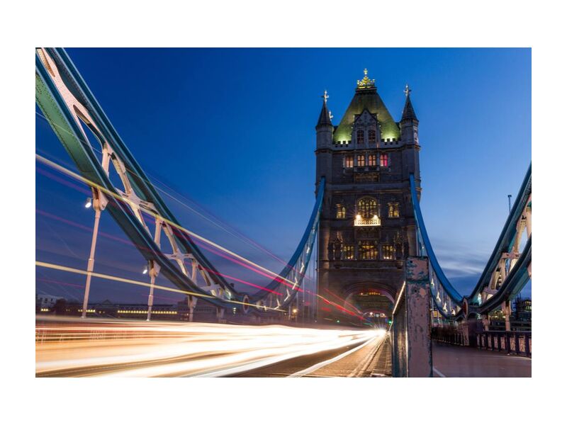 Pont de la tour de Aliss ART, Prodi Art, Tower Bridge, tamise, peinture claire, circulation, tamise, nuit, longue exposition, Londres, lumières, pont