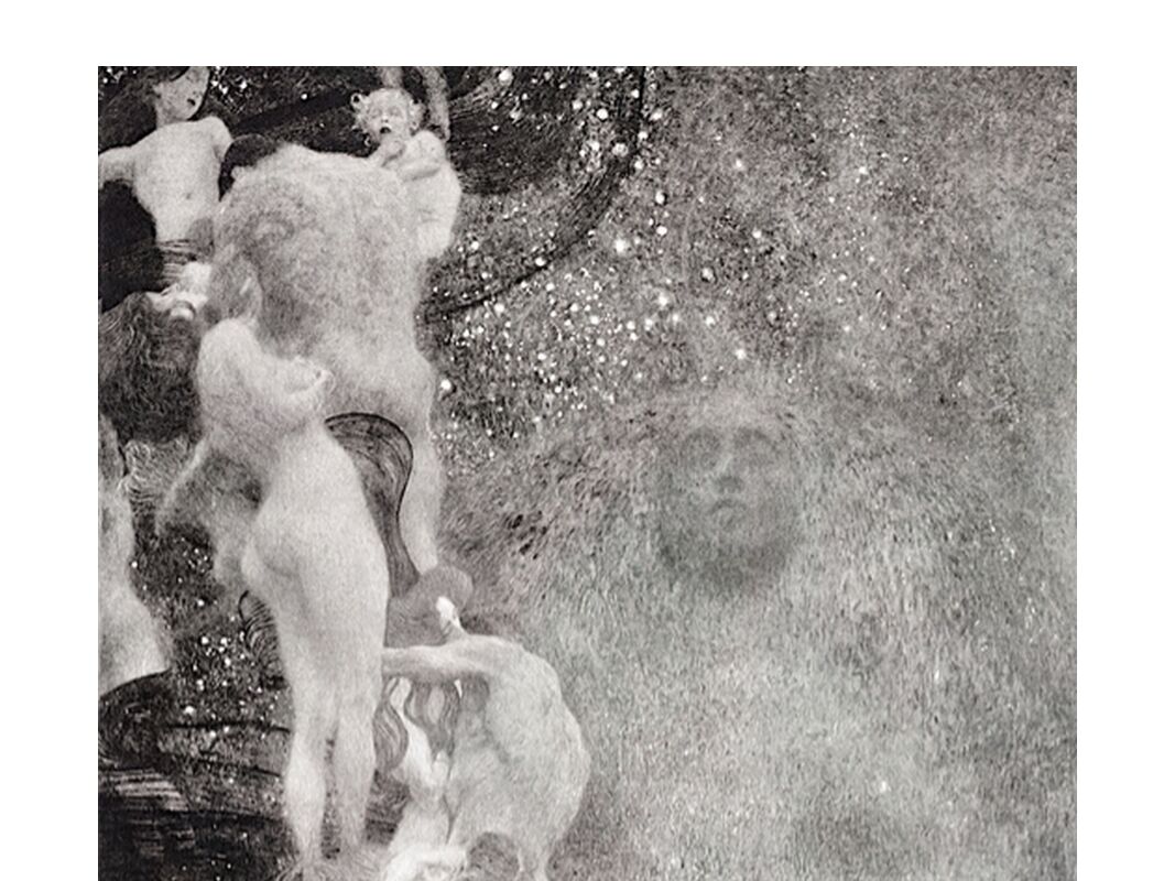 La philosophie - Klimt de AUX BEAUX-ARTS, Prodi Art, peinture, KLIMT, philosophie, noir et blanc, nu, femme