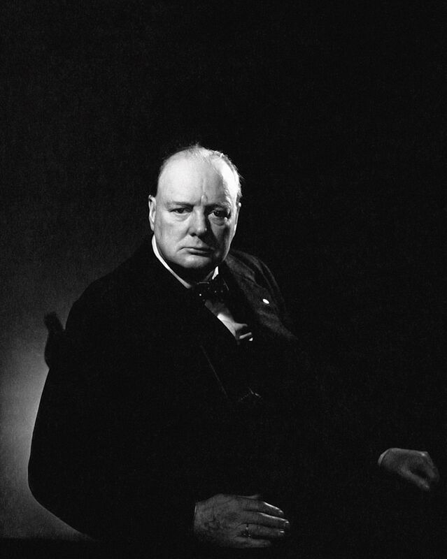 Portrait of Churchill - Edward Steichen von Bildende Kunst Decor Image