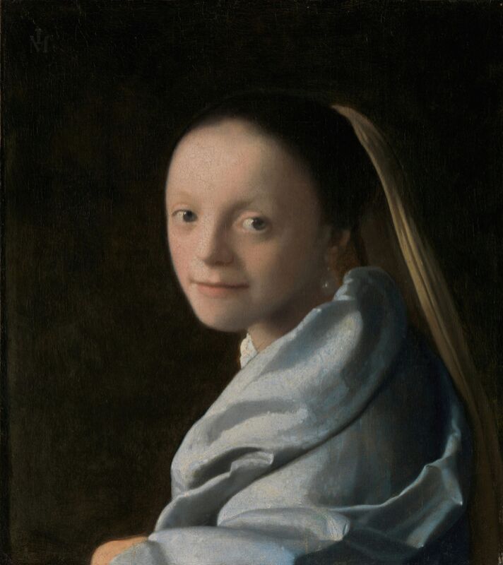 Studie einer Jungen Frau - Vermeer von Bildende Kunst Decor Image