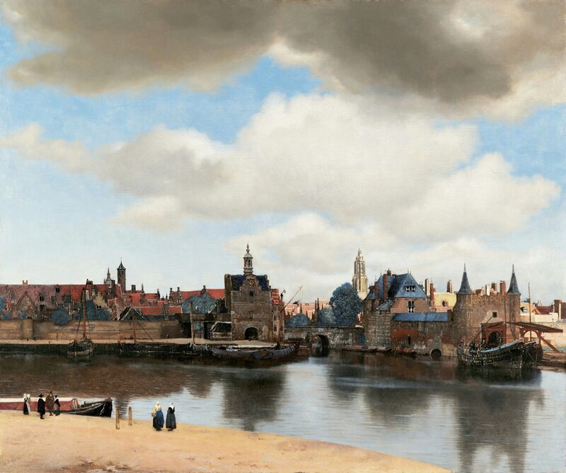Vista de Delft desde Bellas artes Decor Image