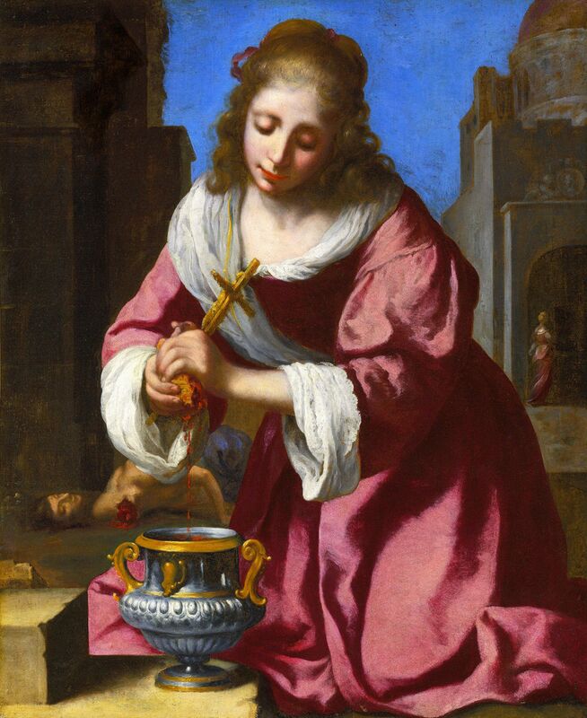 Die heilige Praxedis - Vermeer von Bildende Kunst Decor Image