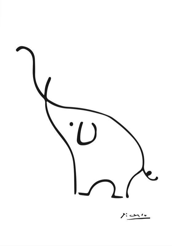 Boceto de un Elefante desde Bellas artes Decor Image