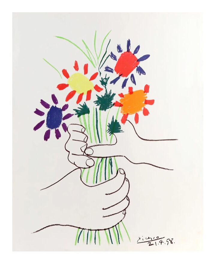 Bouquet of Peace - 1958 from Fine Art, Prodi Art, bunch, flower, PABLO PICASSO, picasso, peace