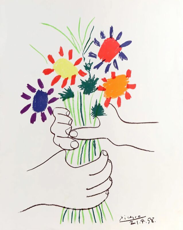 Bouquet of Peace - 1958 from Fine Art, Prodi Art, peace, picasso, PABLO PICASSO, flower, bunch