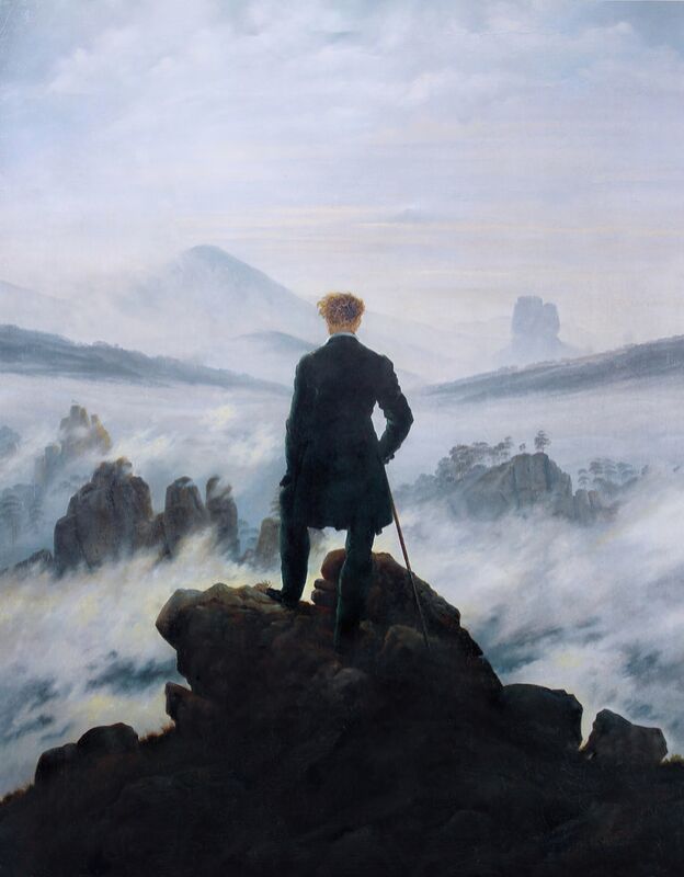 Der Wanderer über dem Nebelmeer  von Bildende Kunst Decor Image
