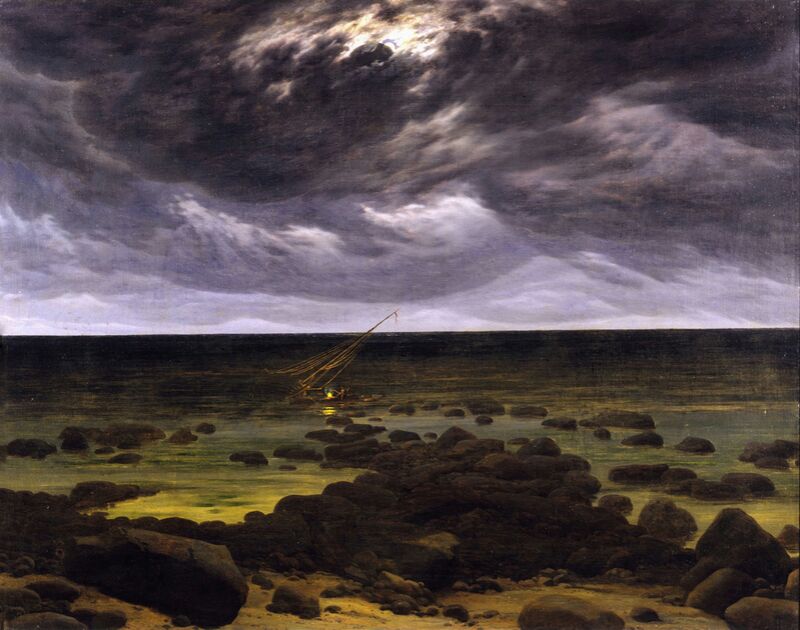 Côte de Mer au Clair de Lune - Caspar David Friedrich de Beaux-arts Decor Image