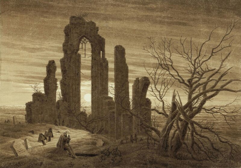 Hiver - Nuit - Vieillesse et mort - Caspar David Friedrich de Beaux-arts Decor Image