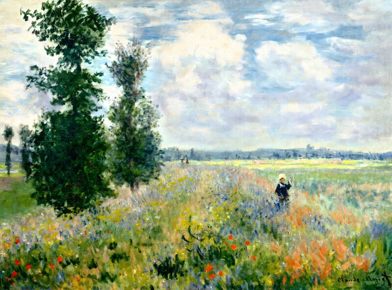 Mohnblumenfelder in der Nähe von Argenteuil - Claude Monet von Bildende Kunst Decor Image