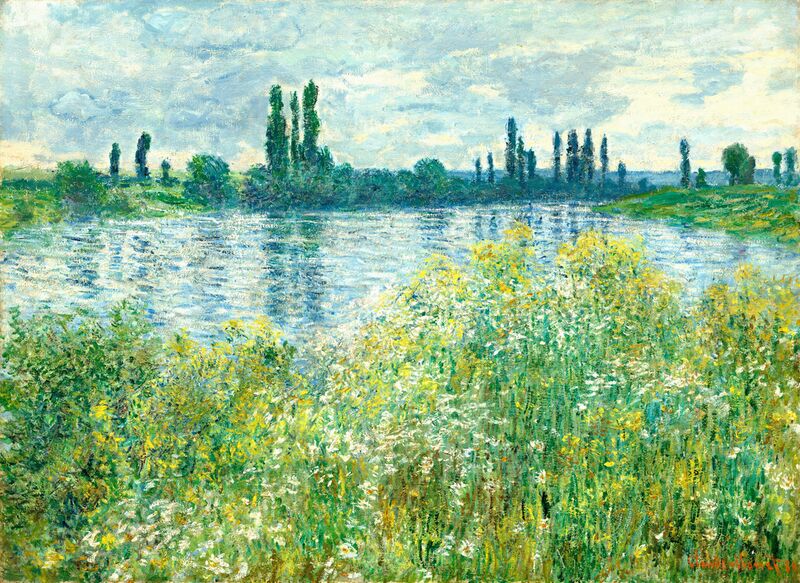 Rives de la Seine, Vetheuil - Claude Monet de Beaux-arts Decor Image