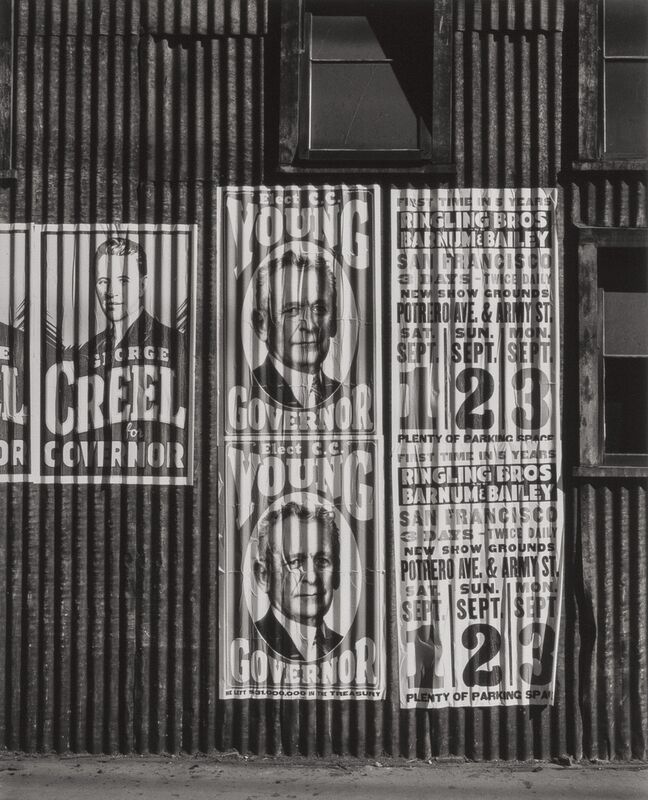 Political Sign on Circus Posters, circa 1930 - Ansel Adams from Fine Art Decor Image