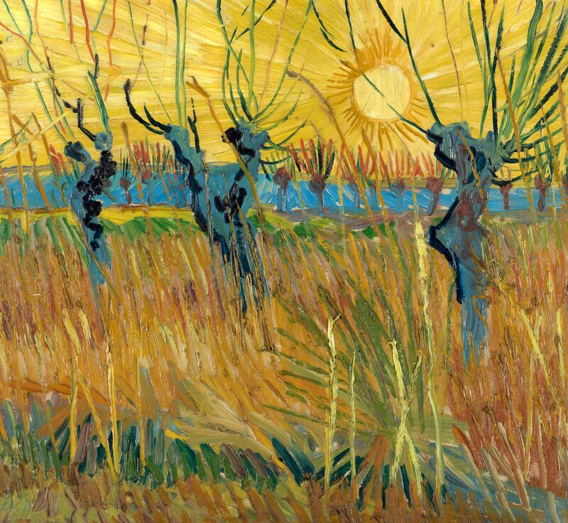 Saules au Soleil Couchant - Van Gogh de Beaux-arts Decor Image