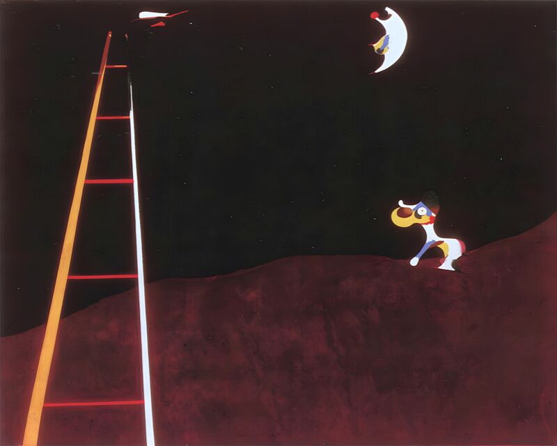 Perro ladrando a la luna desde Bellas artes Decor Image