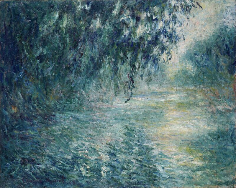 Morning on the Seine from Fine Art, Prodi Art, forest, River, his, Paris, CLAUDE MONET, monet, trees