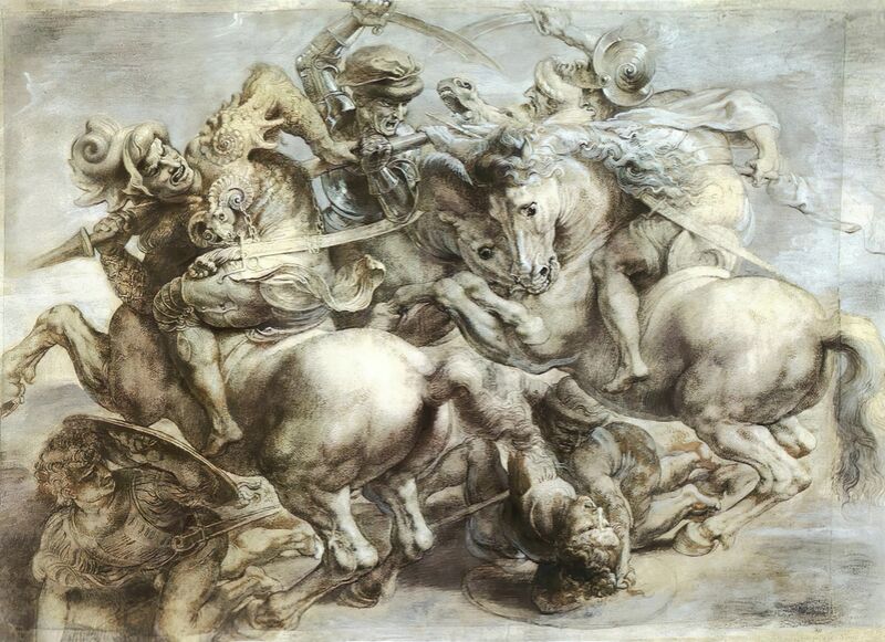La Batalla de Anghiari, copia de Peter Paul Rubens desde Bellas artes Decor Image