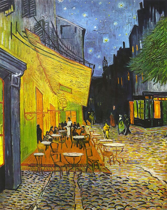 The Café Terrace on the Place du Forum, Arles, at Night - VINCENT VAN GOGH 1888 desde Bellas artes Decor Image