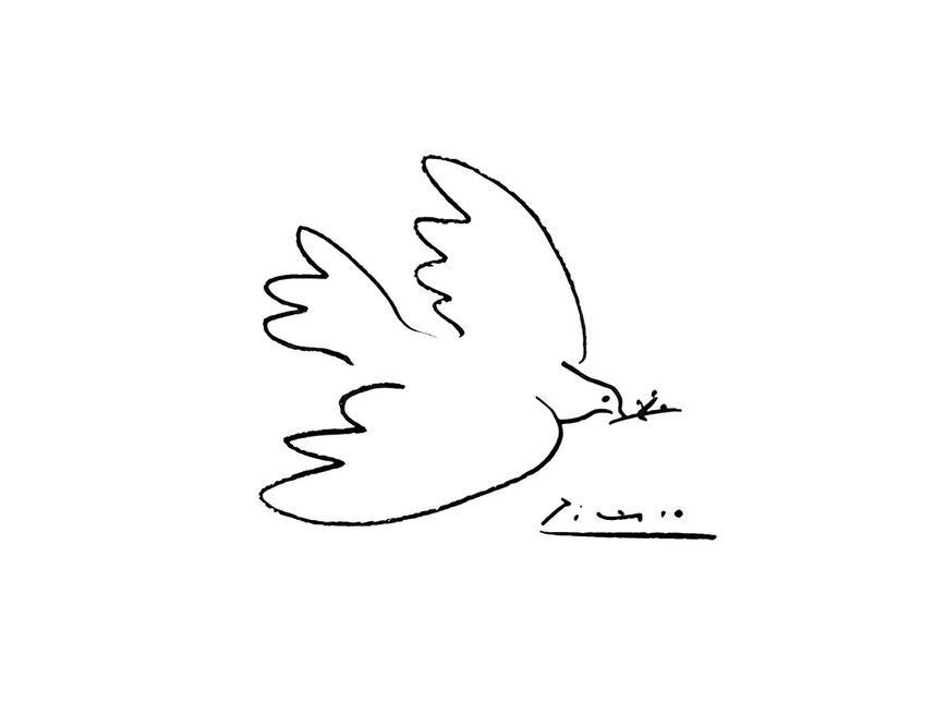 Dove of peace - PABLO PICASSO from Fine Art, Prodi Art, PABLO PICASSO, pencil drawing, dove, drawing