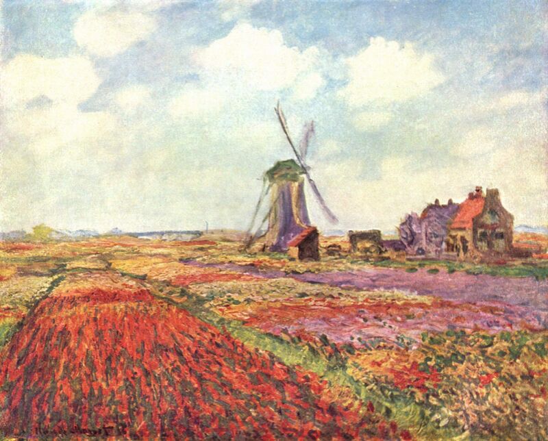 Tulip fields in Holland 1886 von Bildende Kunst Decor Image