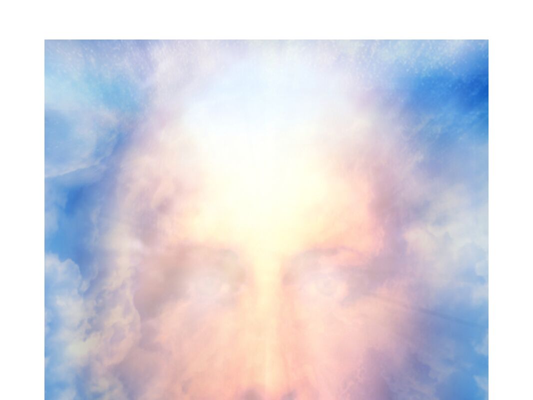 Le Messie en Gloire de Adam da Silva, Prodi Art, Dieu, royaume, prophète, gloire, messie, Christ, jésus, sourire, paradis, ciel, visage, bleu, nuages